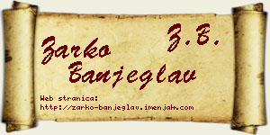 Žarko Banjeglav vizit kartica